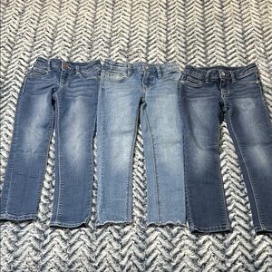 Stylish Girls Blue Jeans Trio